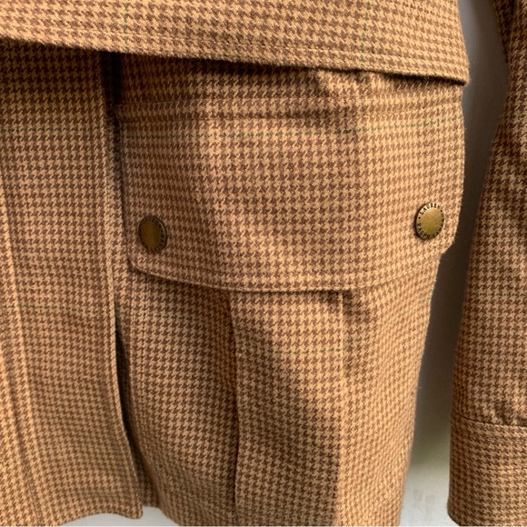 Lauren Ralph Lauren Hunting Jacket Tweed Herringbone Cotton Belted Size M - Picture 6 of 8